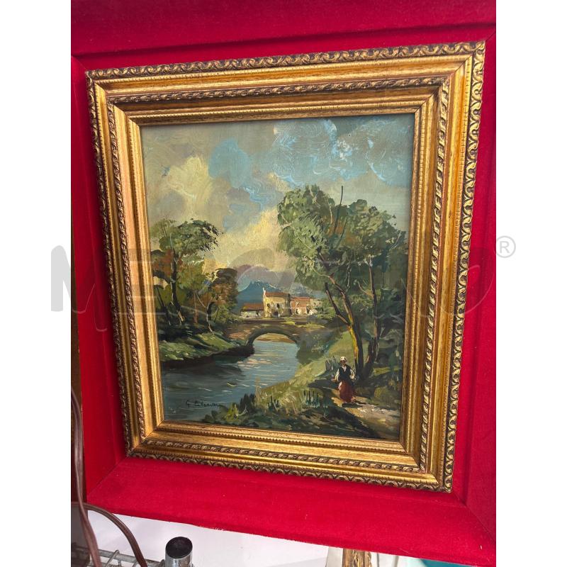 QUADRO CORICE DORATA SFONDO ROSSO | Mercatino dell'Usato Salerno 1