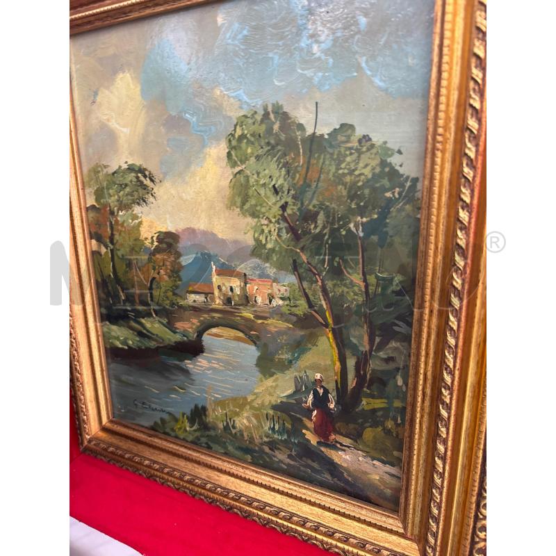 QUADRO CORICE DORATA SFONDO ROSSO | Mercatino dell'Usato Salerno 2