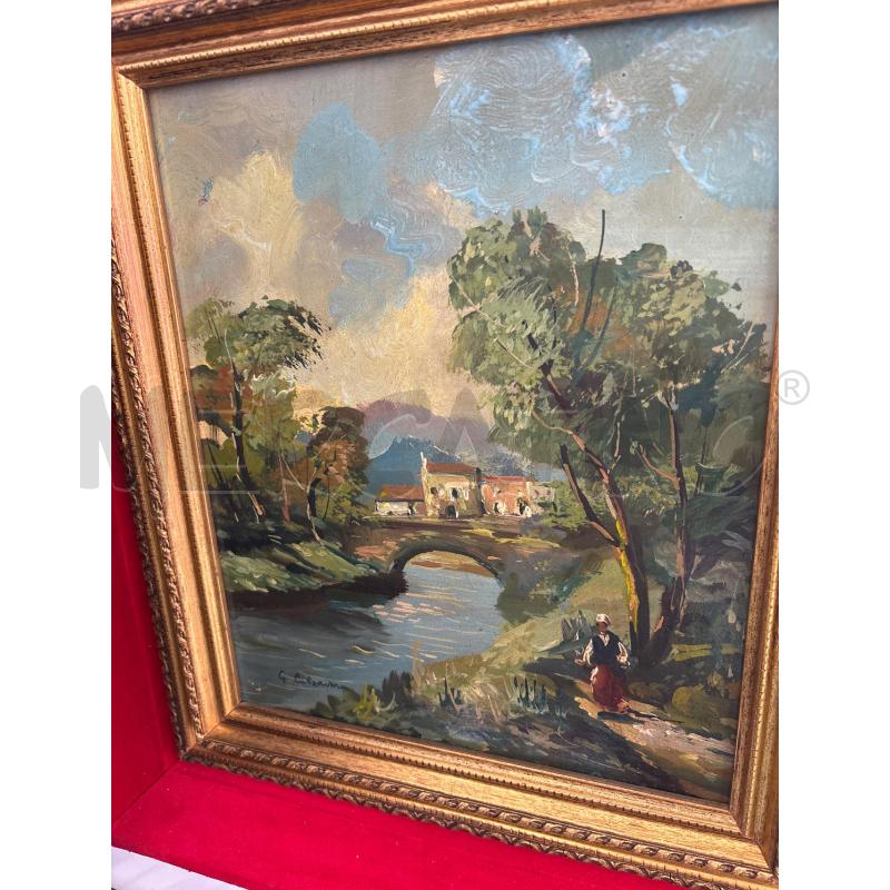 QUADRO CORICE DORATA SFONDO ROSSO | Mercatino dell'Usato Salerno 3