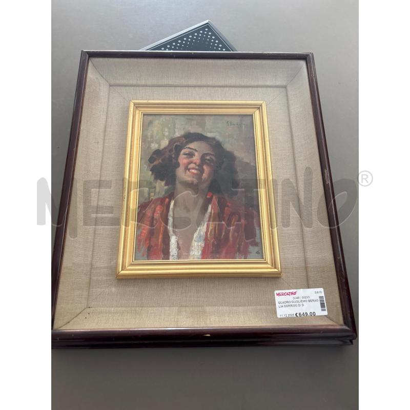 QUADRO GUGLIEMO BERAGLIA SORRISO DI DONNA | Mercatino dell'Usato Salerno 1