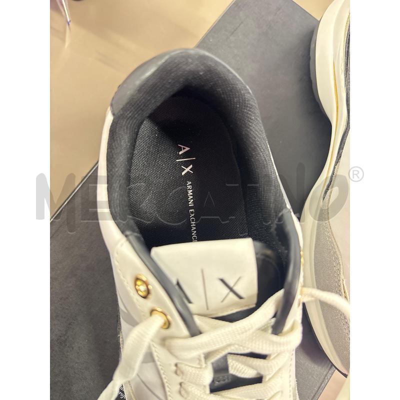 SCARPE DONNA ARMANI EXCHANGE BIANCHE NERE DORATE | Mercatino dell'Usato Salerno 4