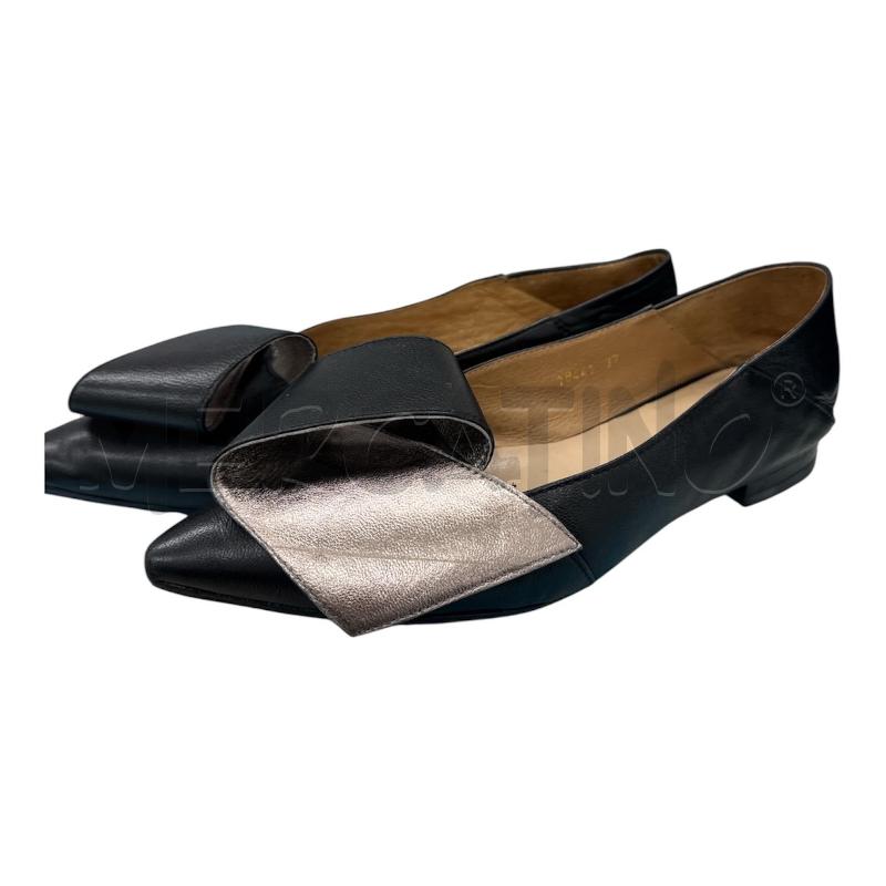 SCARPE DONNA BALLERINA POESIE VENEZIANE NERE BRONZO PELLE | Mercatino dell'Usato Salerno 2