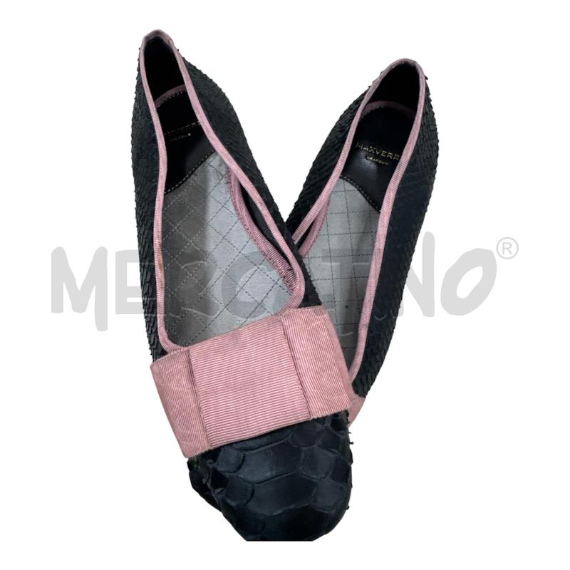 SCARPE DONNA MAX VERRE NERE COCCO BORDO FASCIA ROSA | Mercatino dell'Usato Salerno 2