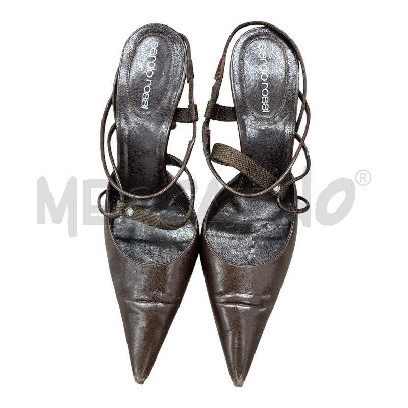 SCARPE DONNA SERGIO ROSSI MARRONI PELLE PUNTA | Mercatino dell'Usato Salerno 2