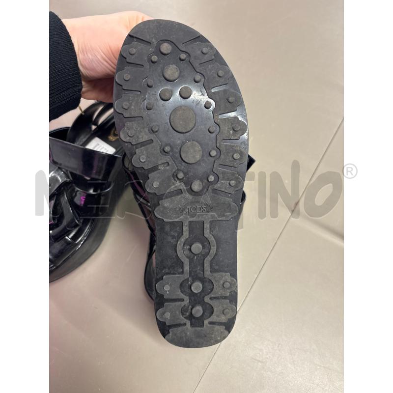 SCARPE DONNA TOD'S NERE SANDALO ZEPPA VERNICE | Mercatino dell'Usato Salerno 3