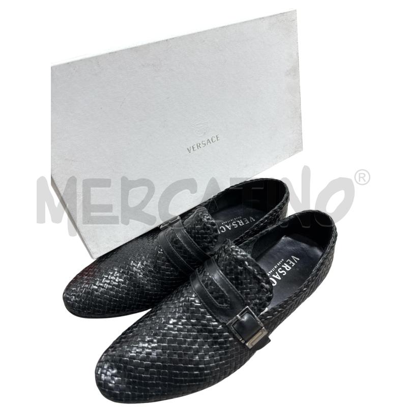 SCARPE UOMO VERSACE NERE INTRECCIO | Mercatino dell'Usato Salerno 1