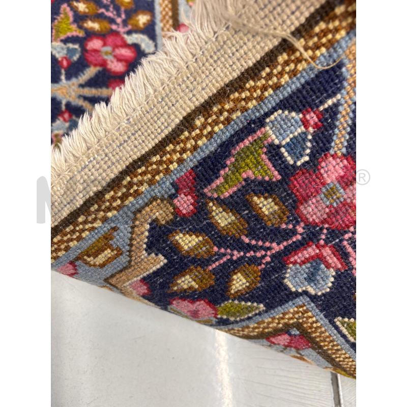 TAPPETO PERSIANO 150X88CM DA RIVEDERE BEIGE BLU FIORI ROSA CELESTI | Mercatino dell'Usato Salerno 3