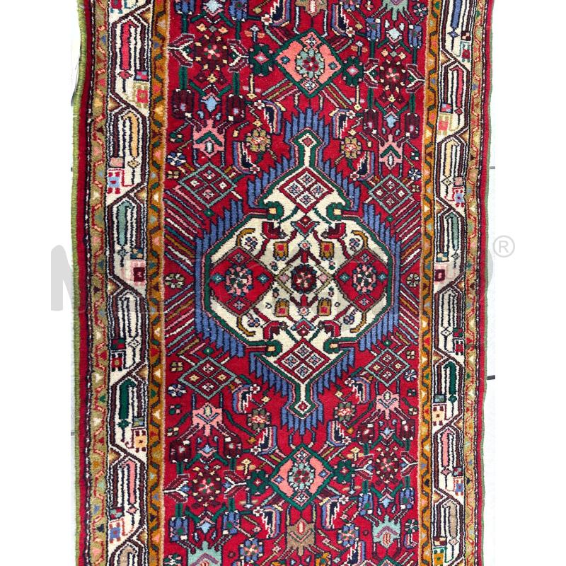 TAPPETO PERSIANO 191X77CM ROSSO ROSA BLU FANTASIA GEOMETRICA | Mercatino dell'Usato Salerno 2