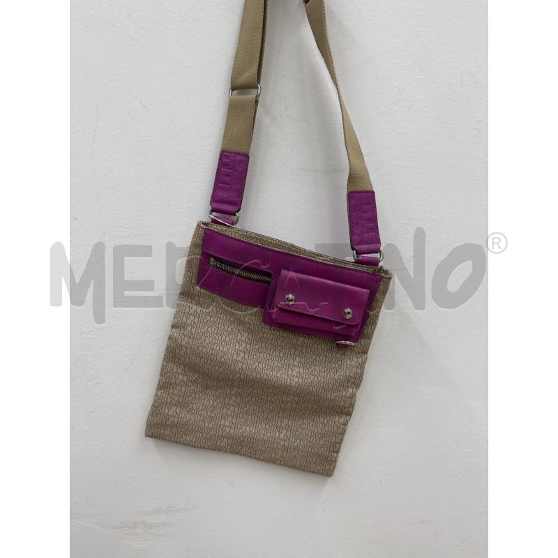 TRACOLLA DONNA STUDIO POLLONI BEIGE FUCSIA LOGGATA  | Mercatino dell'Usato Salerno 1