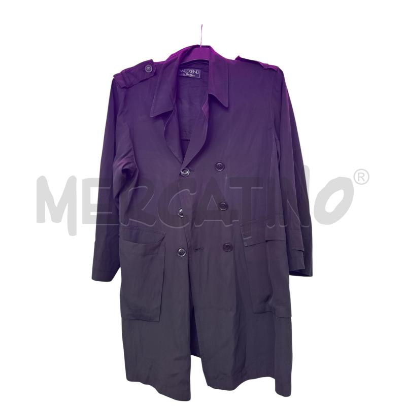 TRENCH DONNA WEEKEND MAX MARA VINTAGE NERO  | Mercatino dell'Usato Salerno 1