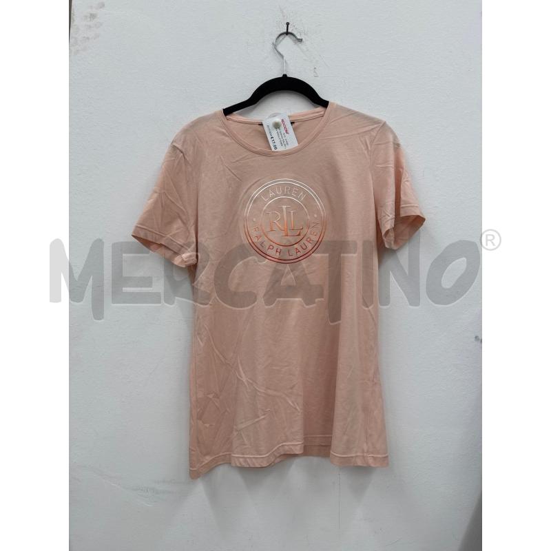 T SHIRT DONNA RALPH LAUREN ROSA STEMMA ARANCIO BIANCO  | Mercatino dell'Usato Salerno 1