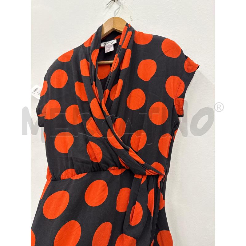 VESTITO DONNA GY SETA NERO POIT ARANCIONI  | Mercatino dell'Usato Salerno 3