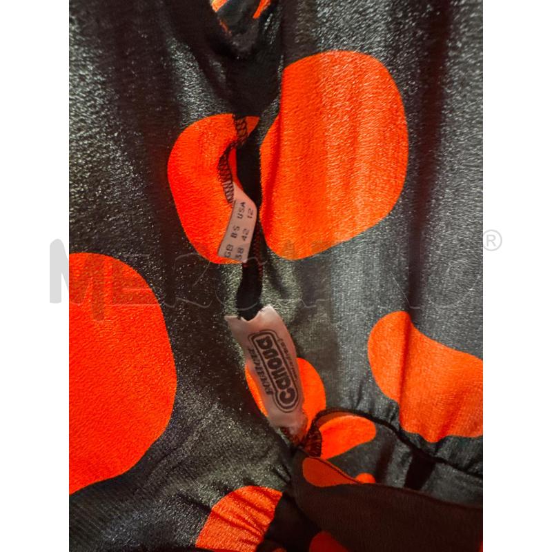 VESTITO DONNA GY SETA NERO POIT ARANCIONI  | Mercatino dell'Usato Salerno 4