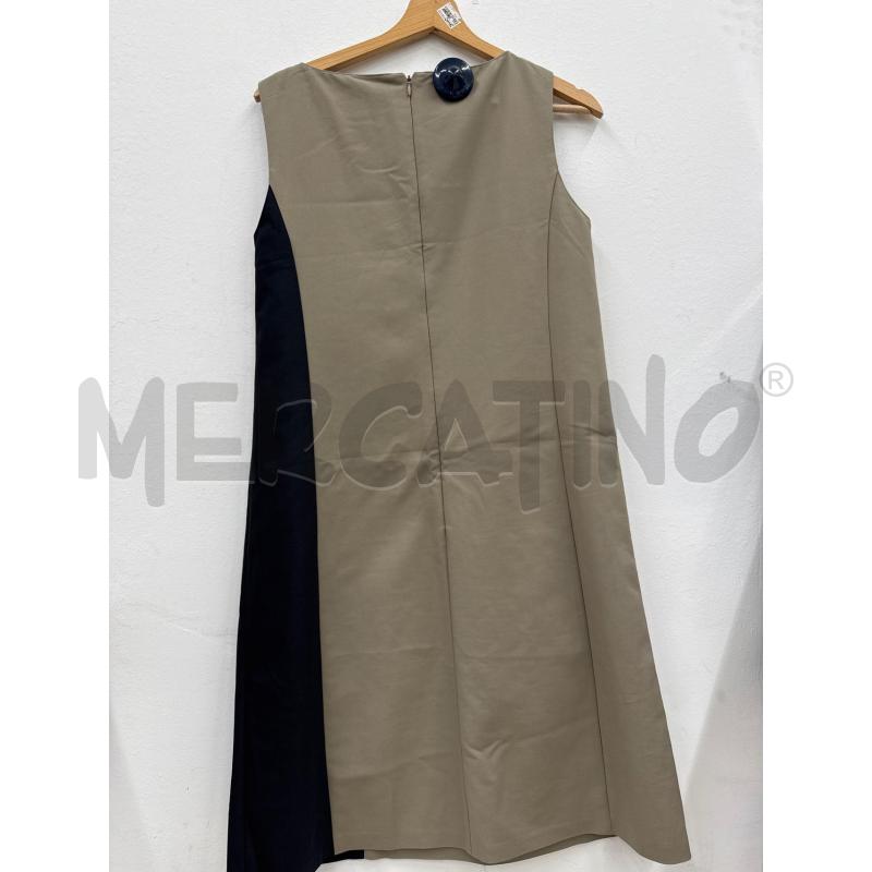VESTITO DONNA INTREND BEIGE FASCIA NERA GIROMANICHE  | Mercatino dell'Usato Salerno 3