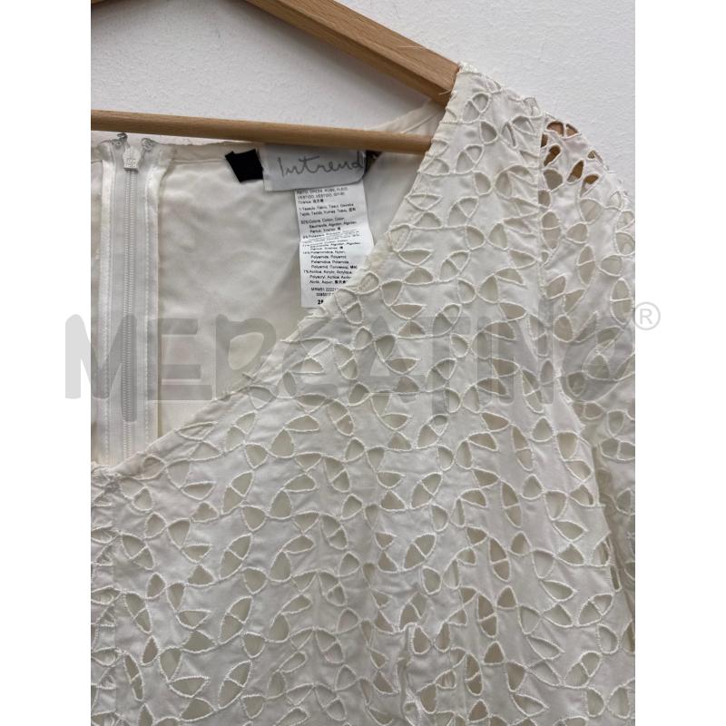 VESTITO DONNA INTREND BIANCO TRAFORATO RICAMI | Mercatino dell'Usato Salerno 2