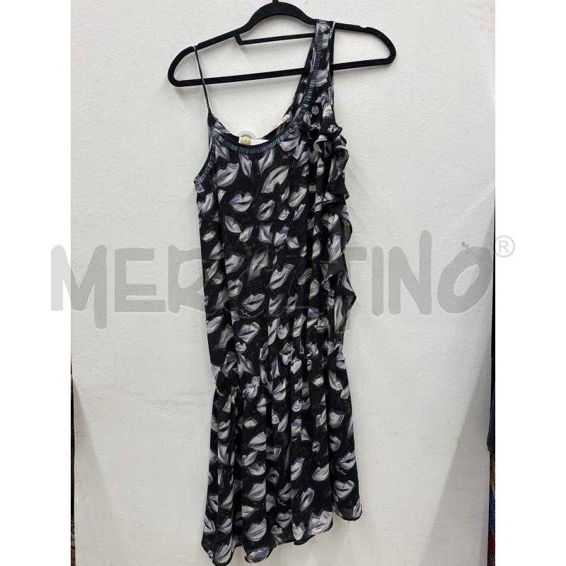 VESTITO DONNA LIUJO NERO FOGLIE LILLE APPLICAZIONI COLLO  | Mercatino dell'Usato Salerno 1