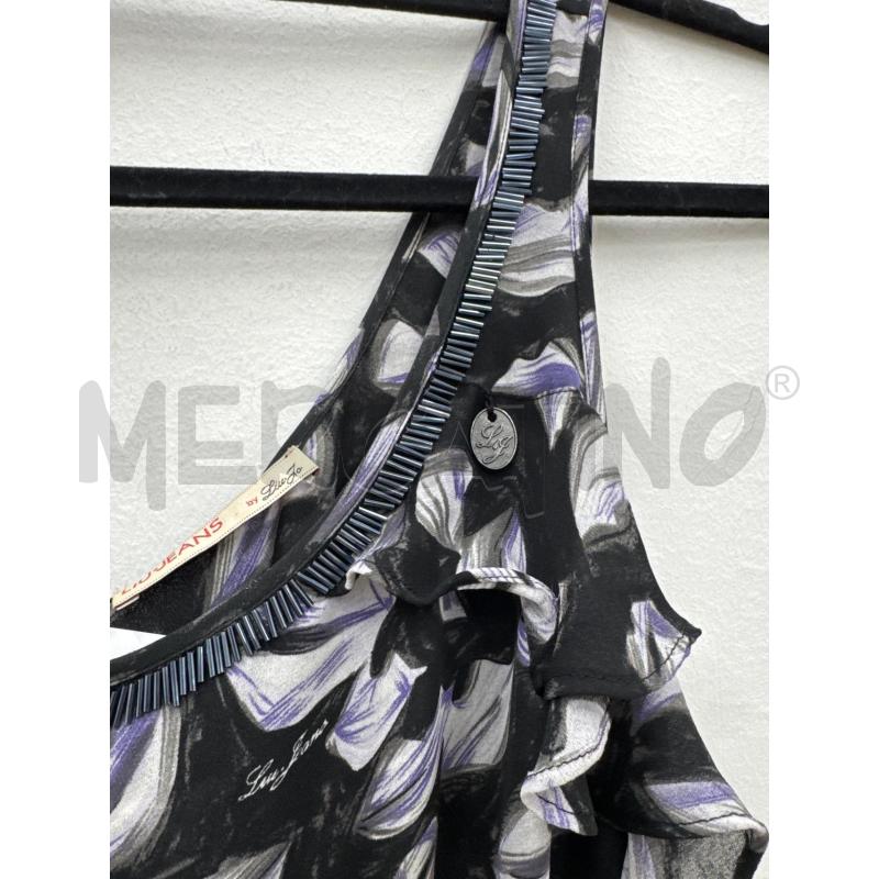 VESTITO DONNA LIUJO NERO FOGLIE LILLE APPLICAZIONI COLLO  | Mercatino dell'Usato Salerno 2