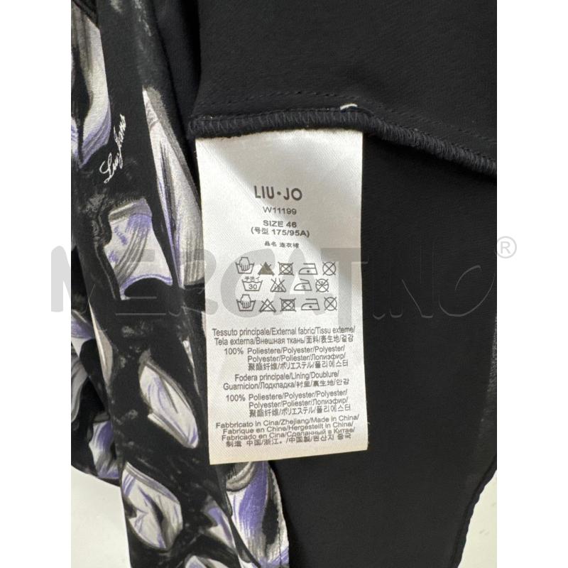VESTITO DONNA LIUJO NERO FOGLIE LILLE APPLICAZIONI COLLO  | Mercatino dell'Usato Salerno 3