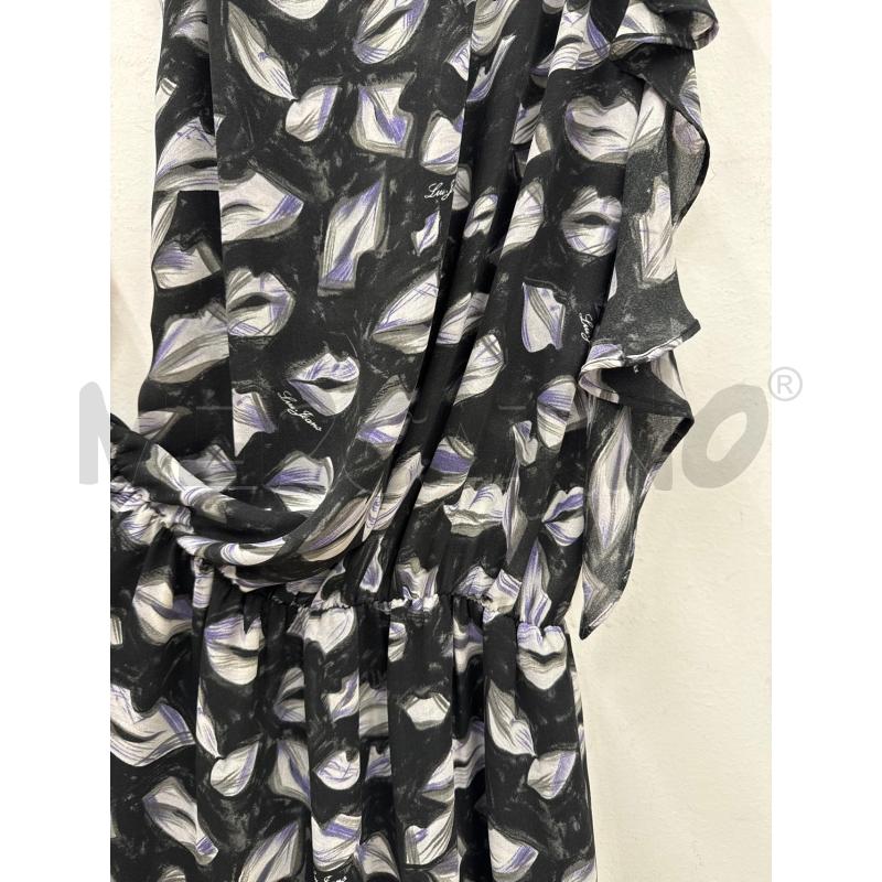 VESTITO DONNA LIUJO NERO FOGLIE LILLE APPLICAZIONI COLLO  | Mercatino dell'Usato Salerno 4