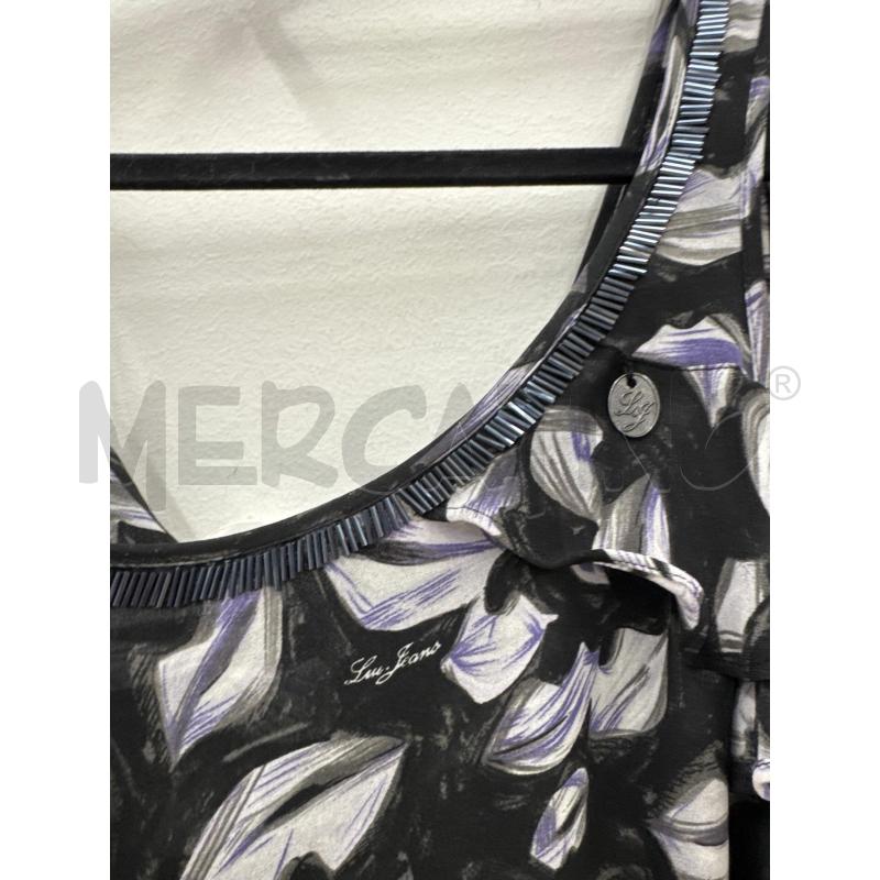 VESTITO DONNA LIUJO NERO FOGLIE LILLE APPLICAZIONI COLLO  | Mercatino dell'Usato Salerno 5
