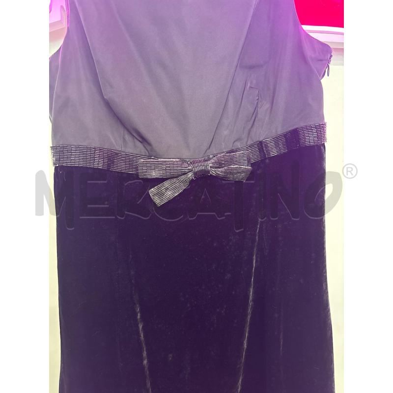 VESTITO DONNA NERO VELLUTO CINTURA PERLINE FIOCCO | Mercatino dell'Usato Salerno 2