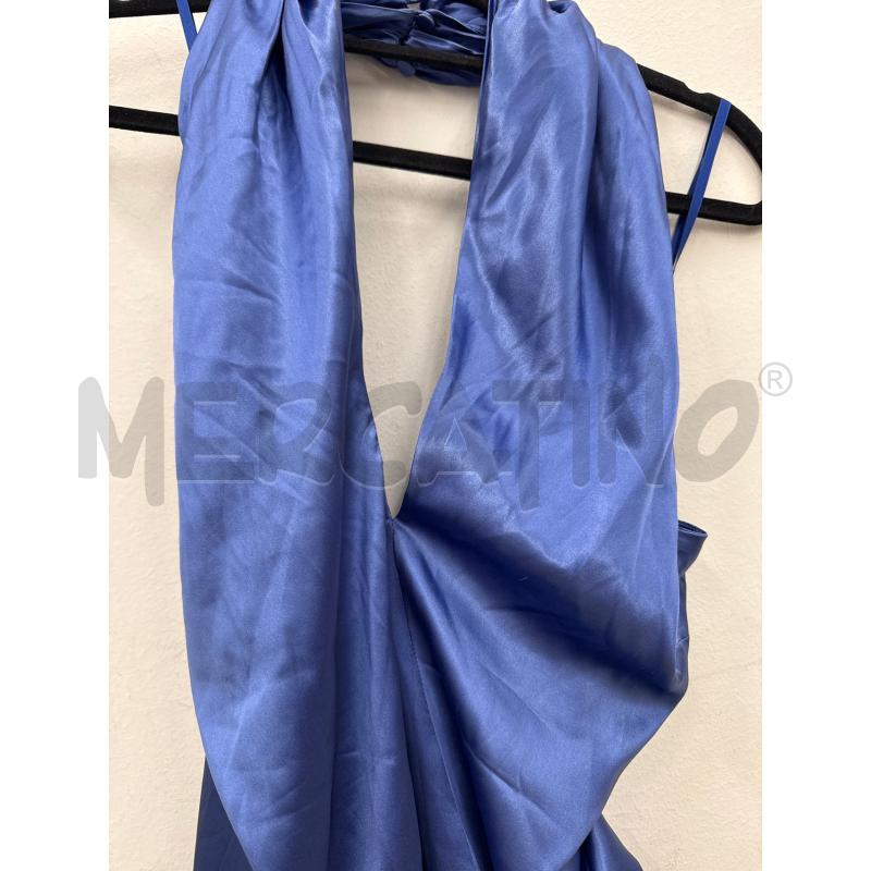 VESTITO DONNA PATRIZIA PEPE SETA BLU SCOLLATO+CINTURA  | Mercatino dell'Usato Salerno 2