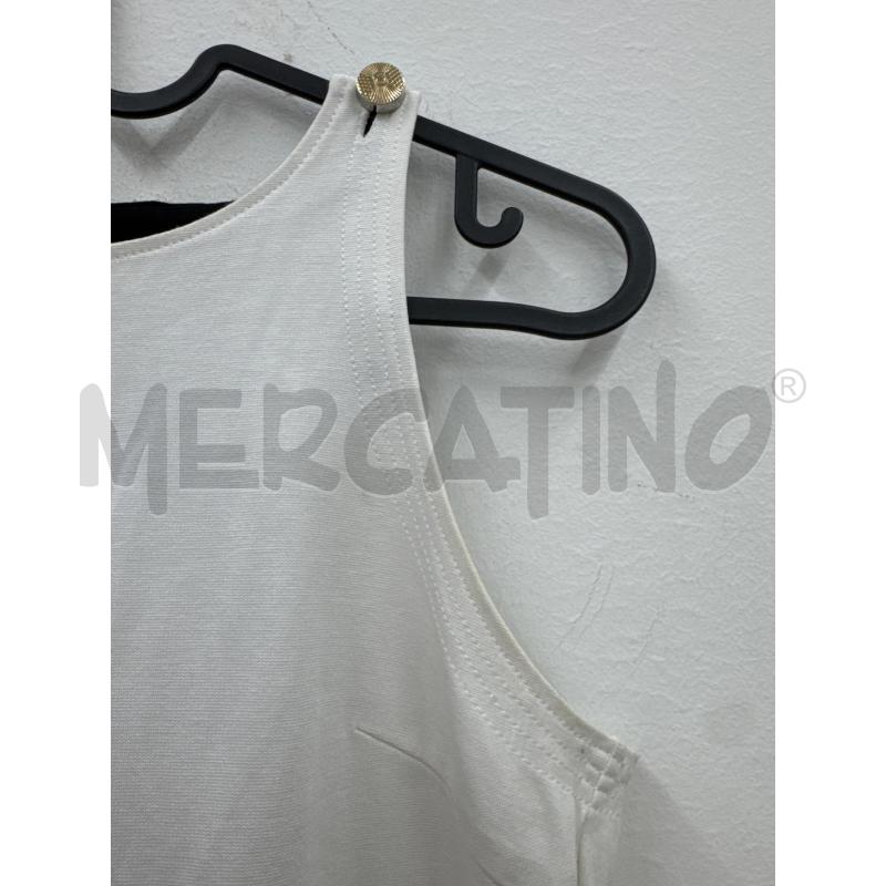 VESTITO DONNA ROBERT CAVALLI BIANCO FASCIA NERA GIROMANICHE  | Mercatino dell'Usato Salerno 2