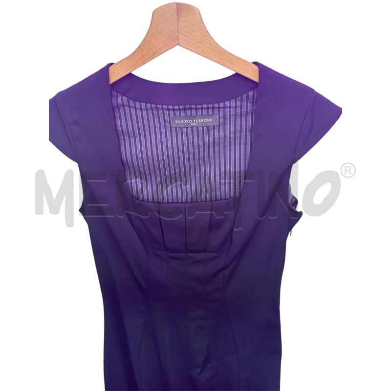 VESTITO DONNA SANDRO FERRONE BLU SCOLLO QUADRATO | Mercatino dell'Usato Salerno 2