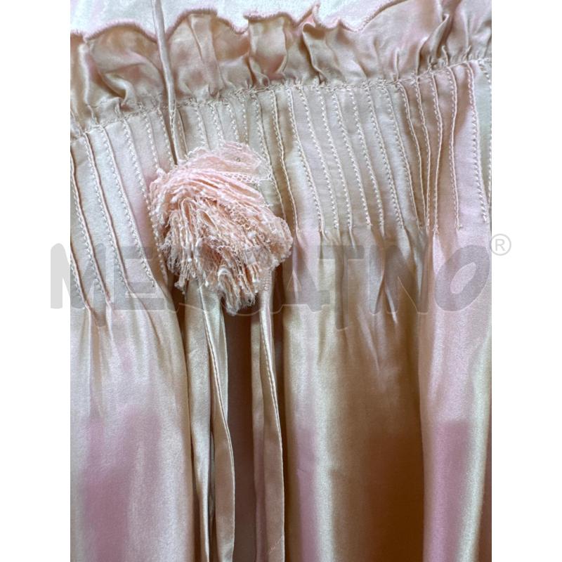 VESTITO DONNA TWIN SET BEIGE SETA ROSE  | Mercatino dell'Usato Salerno 5