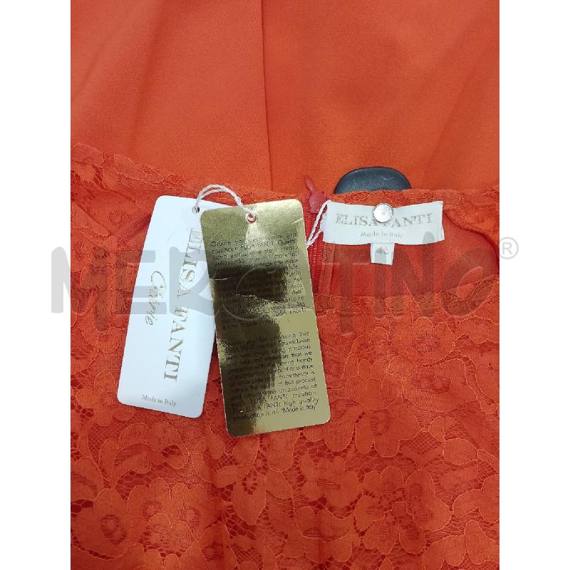 ABITO DONNA ELISA FANTI ARANCIO CARTELLINATO TG 46 | Mercatino dell'Usato Salerno fratte 3
