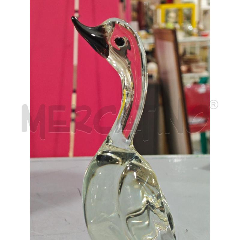 ANATRA MURANO TRASP CON ZAMPE NERE H 21 CM | Mercatino dell'Usato Salerno fratte 2