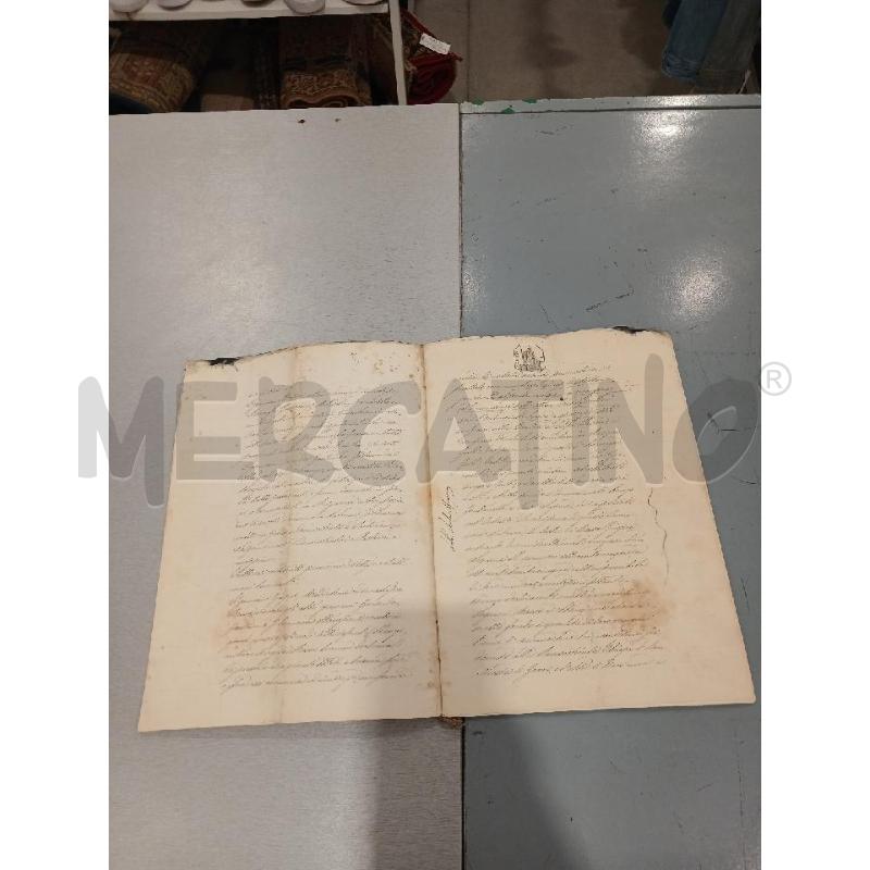 ATTO NOTARILE 1876 DOCUMENTO  | Mercatino dell'Usato Salerno fratte 2