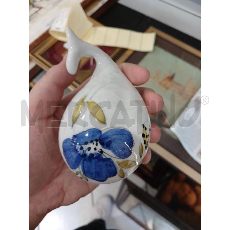 BALENA ERNESTINE PICCOLA FIORI AZZURRI BOMBONIERA 10 CM | Mercatino dell'Usato Salerno fratte 5