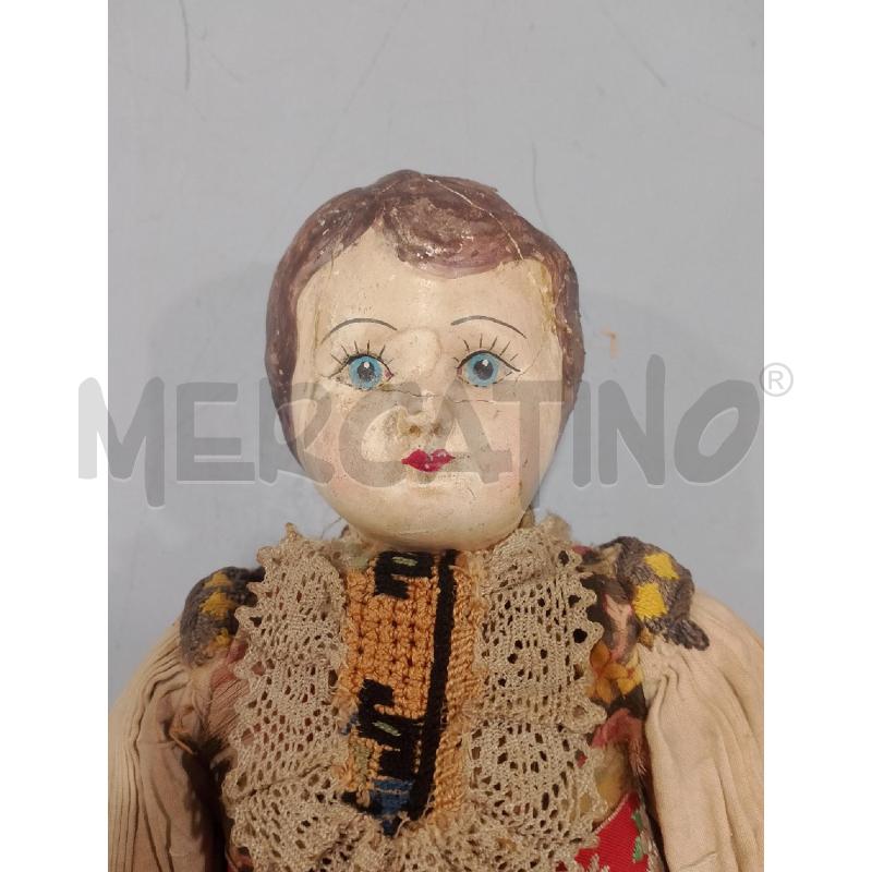 BAMBOLA VINTAGE INIZIO SECOLO IN COSTUME DA RIV TESTA IN TERRACOTTA | Mercatino dell'Usato Salerno fratte 2
