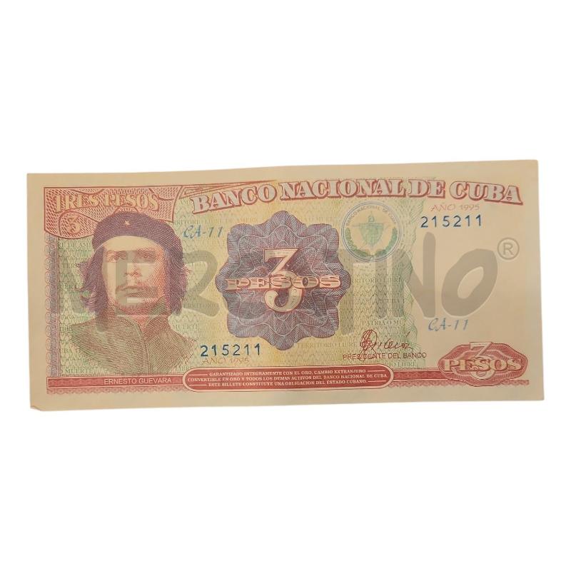 BANCONOTA 3 PESOS CHE GUEVARA | Mercatino dell'Usato Salerno fratte 1