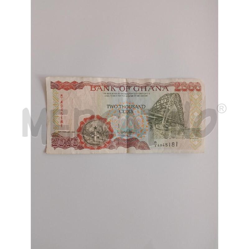 BANCONOTE 2000 CEDI GHANESE + 36 DOLLARI + 5 STERLINE | Mercatino dell'Usato Salerno fratte 3