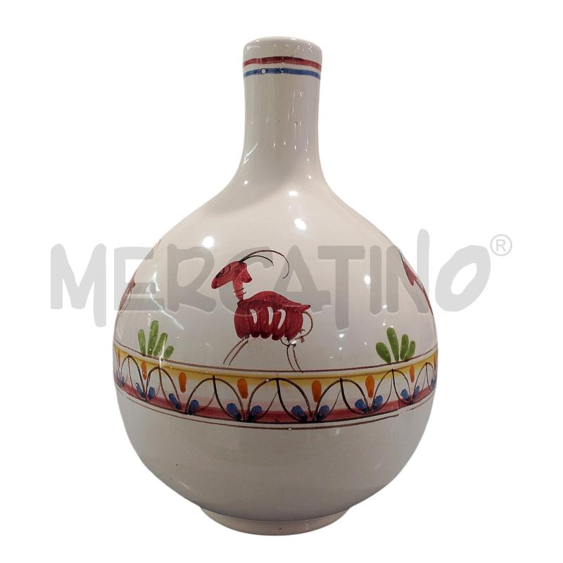 BASE LAMPADA CASSETTA VIETRI BIANCA CON CAPRETTE CERAMICA VIETRESE | Mercatino dell'Usato Salerno fratte 1