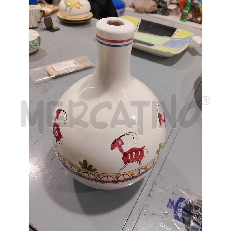 BASE LAMPADA CASSETTA VIETRI BIANCA CON CAPRETTE CERAMICA VIETRESE | Mercatino dell'Usato Salerno fratte 2