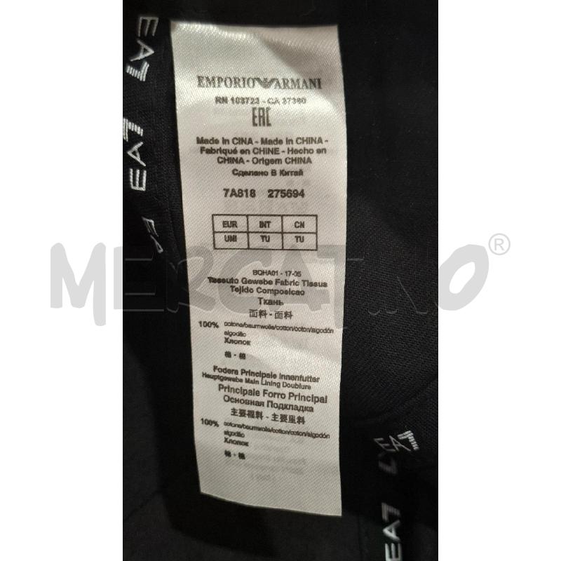 BERRETTO UOMO EMPORIO ARMANI LOGO EA7 CUCITO NERO | Mercatino dell'Usato Salerno fratte 4