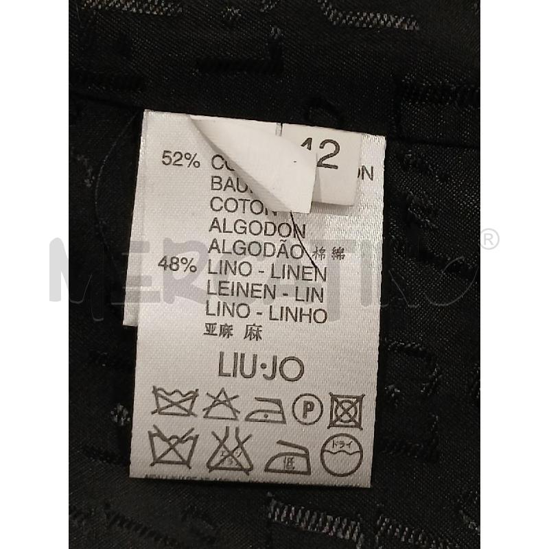 BLAZER DONNA LIU JO NERO MISTO LINO/COTONE | Mercatino dell'Usato Salerno fratte 4