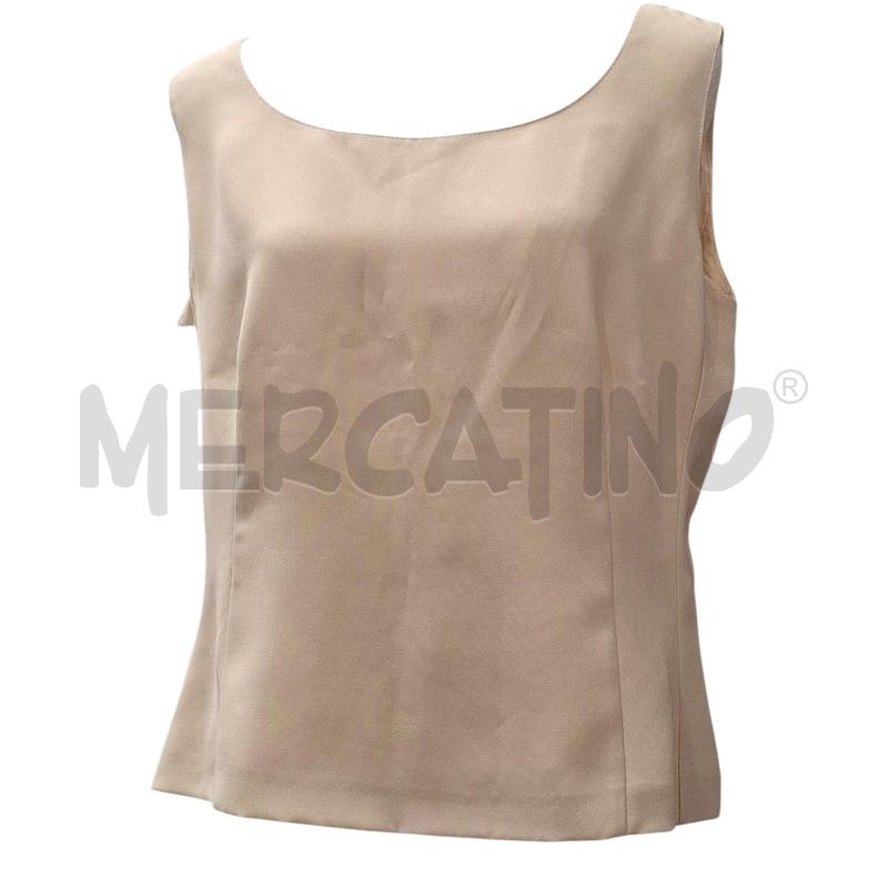BLUSA DONNA DIANA GALLESI BEIGE TG 50 SMANICATA | Mercatino dell'Usato Salerno fratte 1