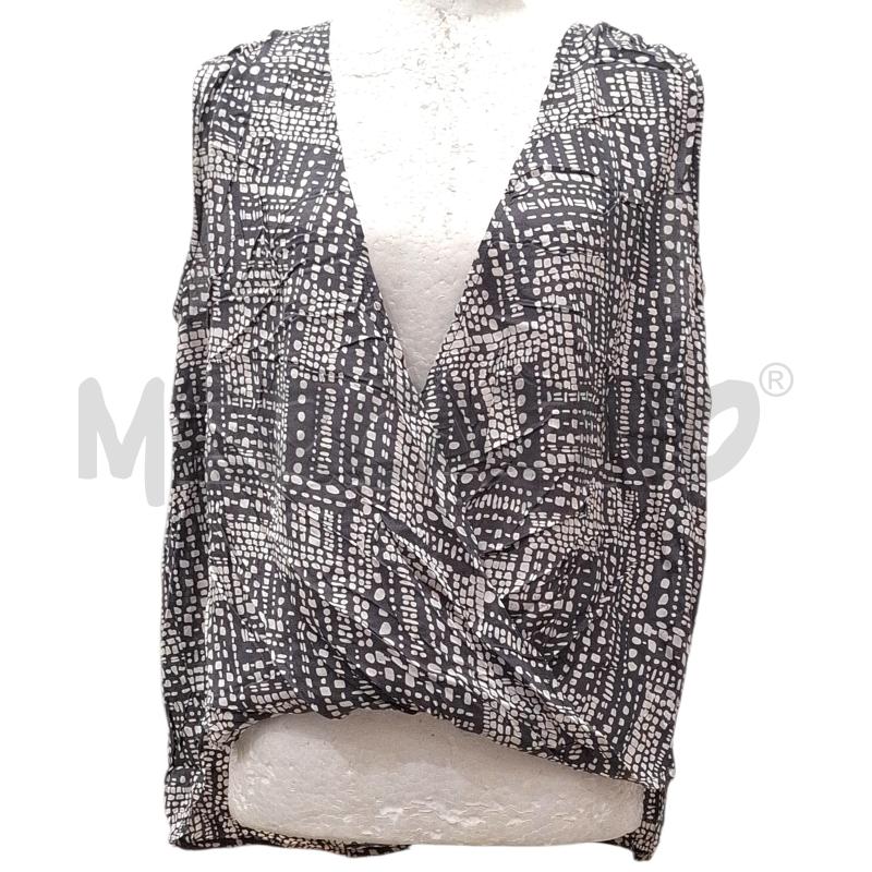 BLUSA DONNA S. OLIVER GRIGIA ANTR. FANT. ASTRATTA BIANCA | Mercatino dell'Usato Salerno fratte 1