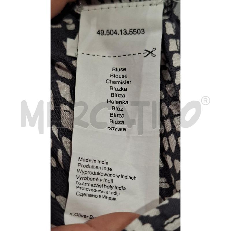 BLUSA DONNA S. OLIVER GRIGIA ANTR. FANT. ASTRATTA BIANCA | Mercatino dell'Usato Salerno fratte 4