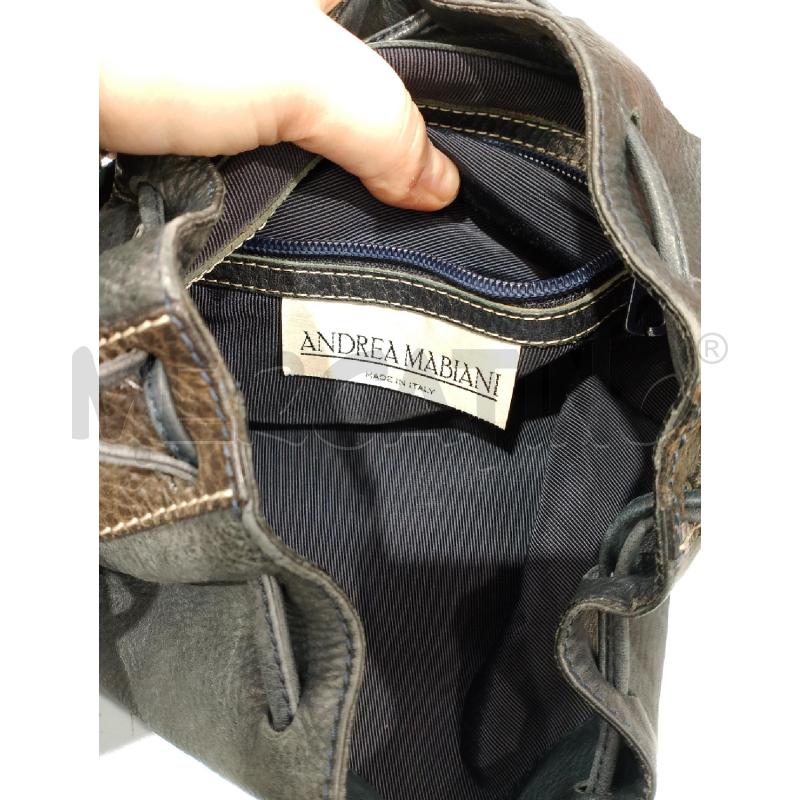 BORSA DONNA ANDREA MABIANI SECCHIELLO PELLE BLU | Mercatino dell'Usato Salerno fratte 4