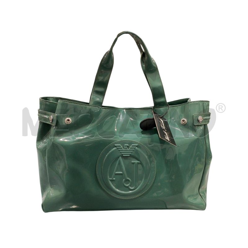 BORSA DONNA ARMANI JEANS ACQUAMARINA VERNICE | Mercatino dell'Usato Salerno fratte 1