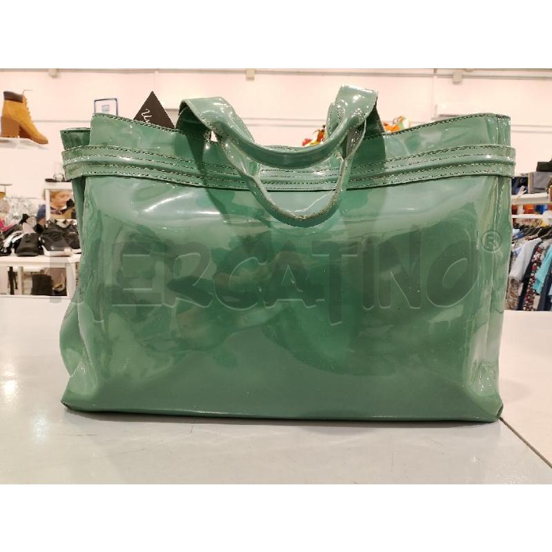 BORSA DONNA ARMANI JEANS ACQUAMARINA VERNICE | Mercatino dell'Usato Salerno fratte 2