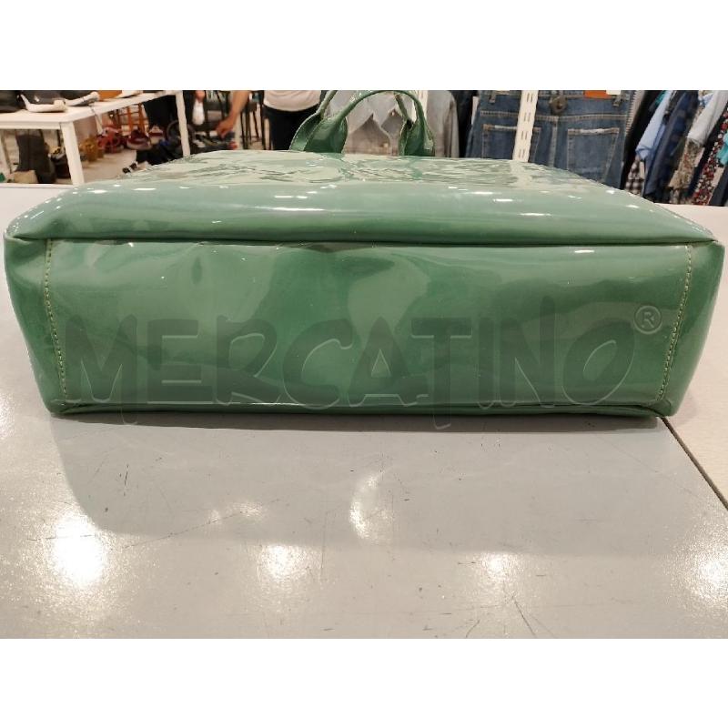 BORSA DONNA ARMANI JEANS ACQUAMARINA VERNICE | Mercatino dell'Usato Salerno fratte 3
