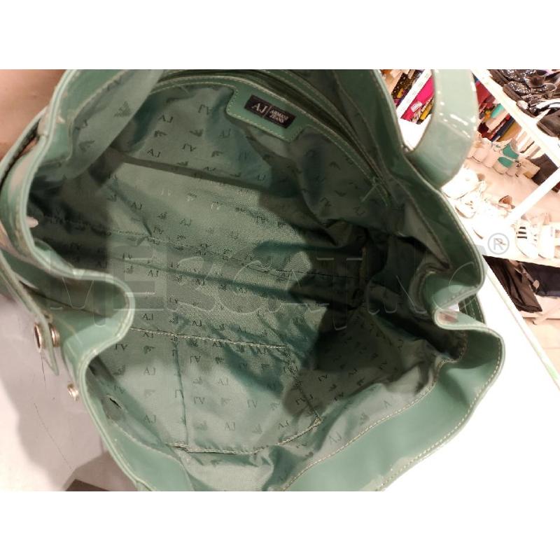 BORSA DONNA ARMANI JEANS ACQUAMARINA VERNICE | Mercatino dell'Usato Salerno fratte 4