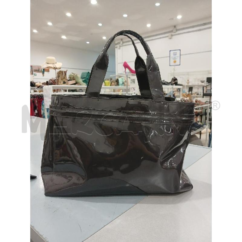 BORSA DONNA ARMANI JEANS LUCIDA GRIGIO SCURO | Mercatino dell'Usato Salerno fratte 2