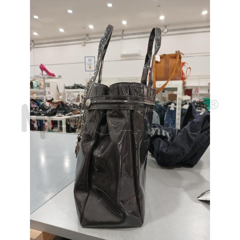 BORSA DONNA ARMANI JEANS LUCIDA GRIGIO SCURO | Mercatino dell'Usato Salerno fratte 3